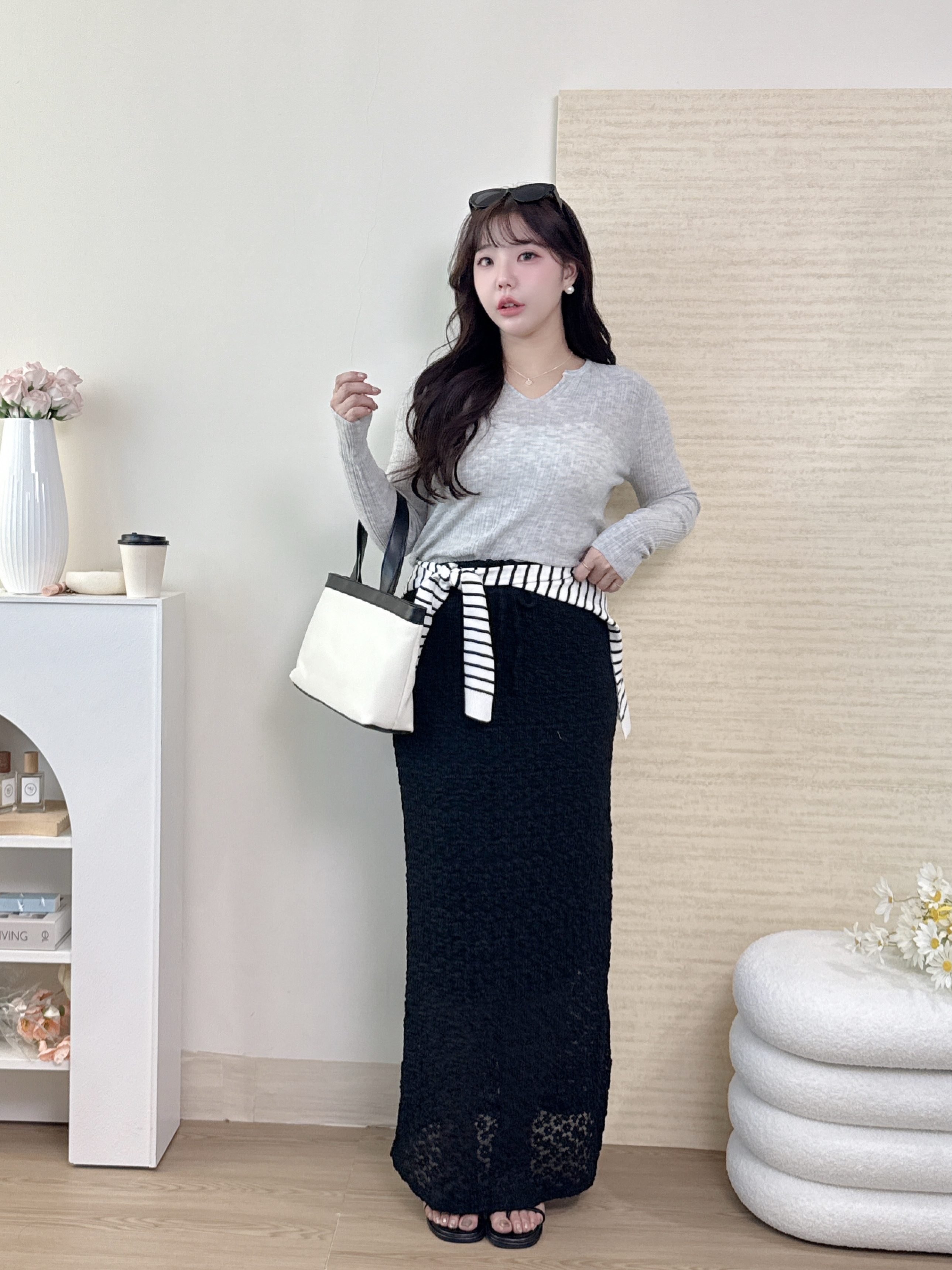 小A字鬆緊小花長裙 2色