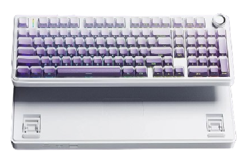Aula F99 Pro Three Mode Mechanical Keyboard (士多啤梨薄荷軸) - 漸變紫燈塔