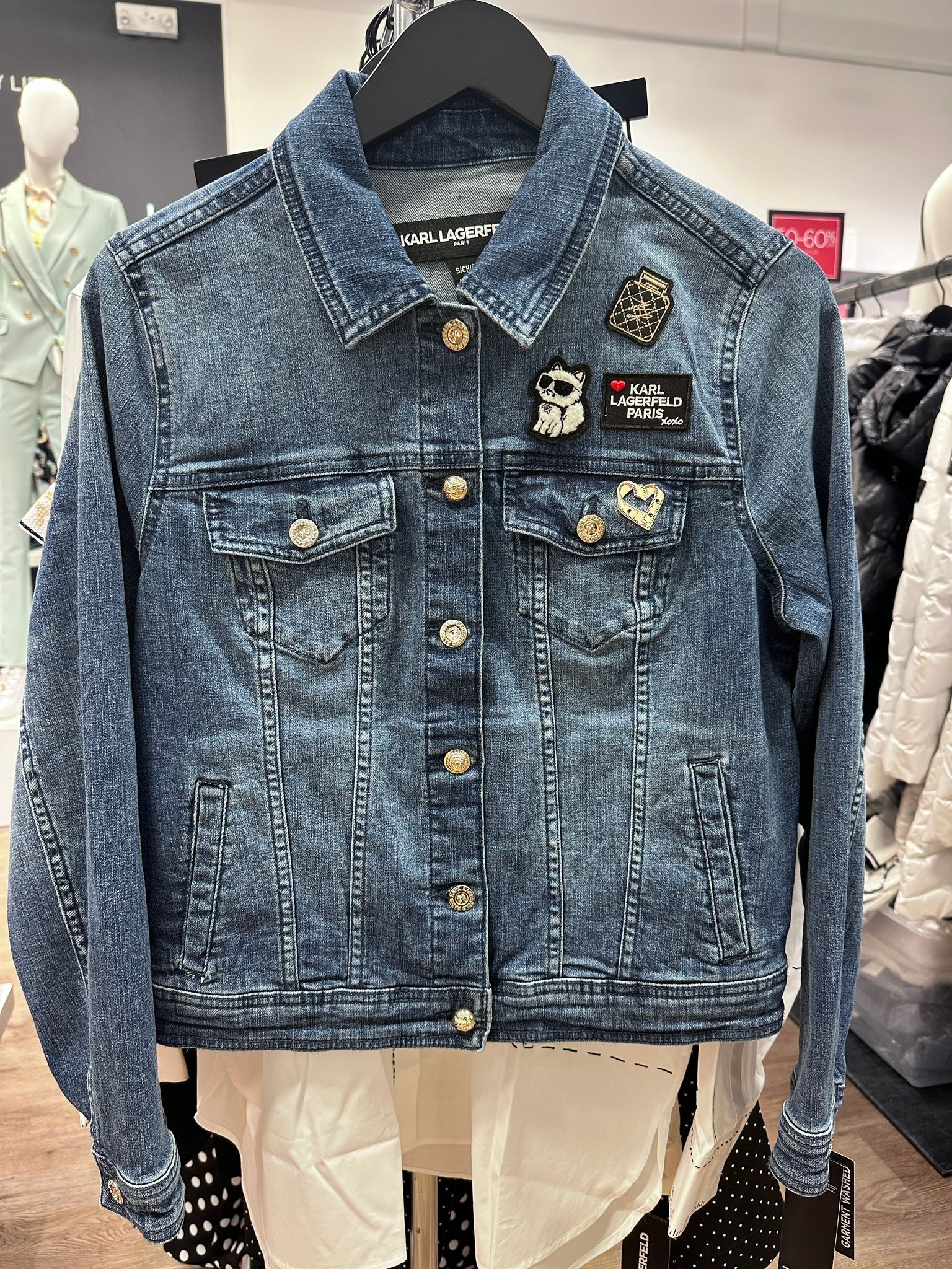 RT77 KL 貓貓圖章牛仔外套 Denim Jacket with Patches
