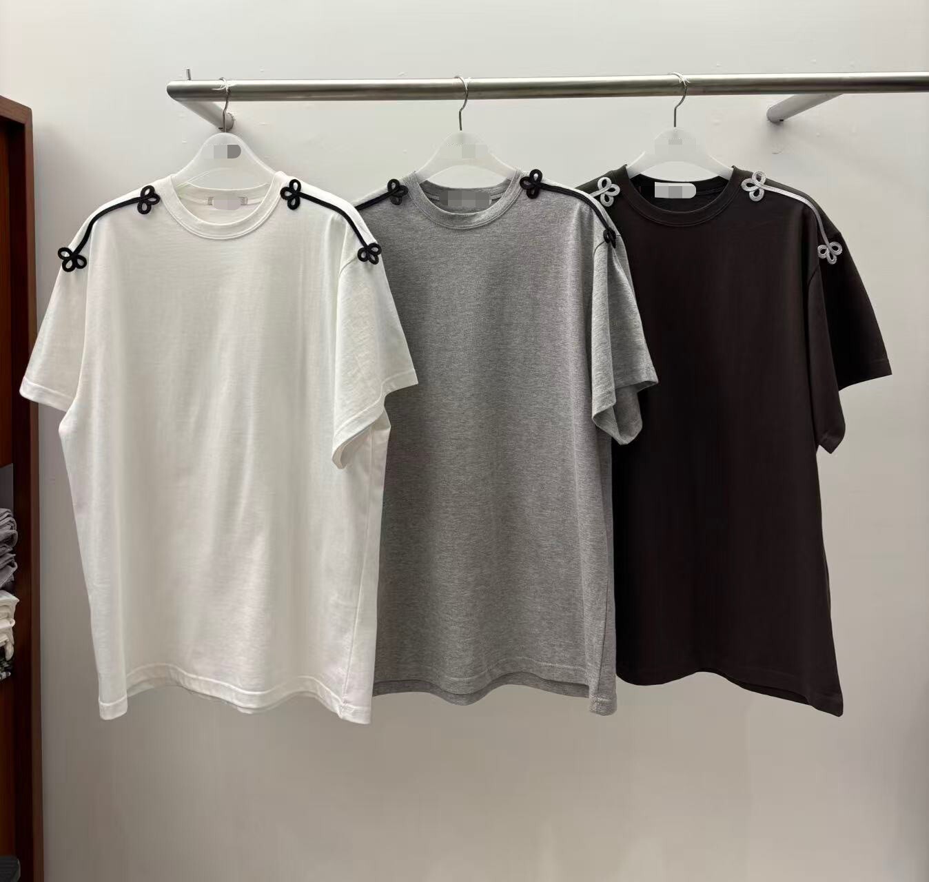 肩膀結繩造型寬版T