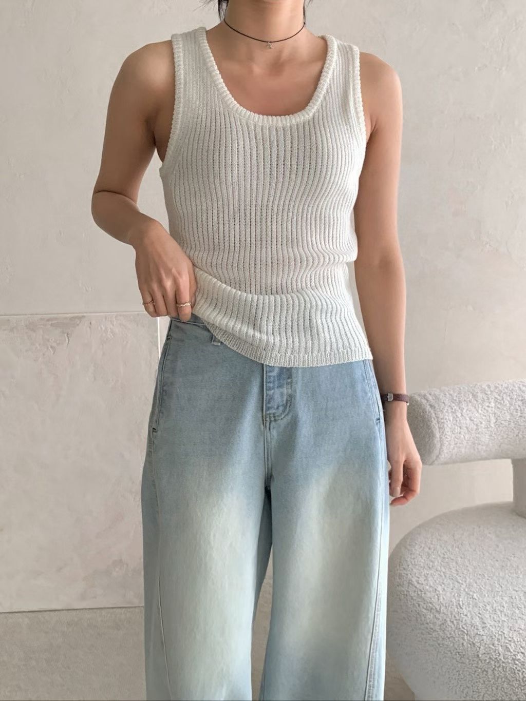 1L6002 坑紋織法背心