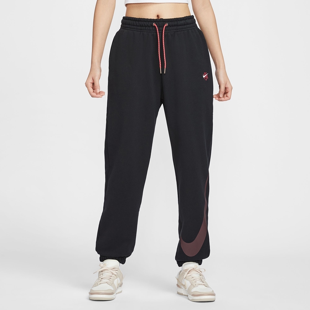 NIKE 長褲 AS W NSW HR OS PANT 黑色 CNY 新年 縮口 棉褲 女 HV8463-010