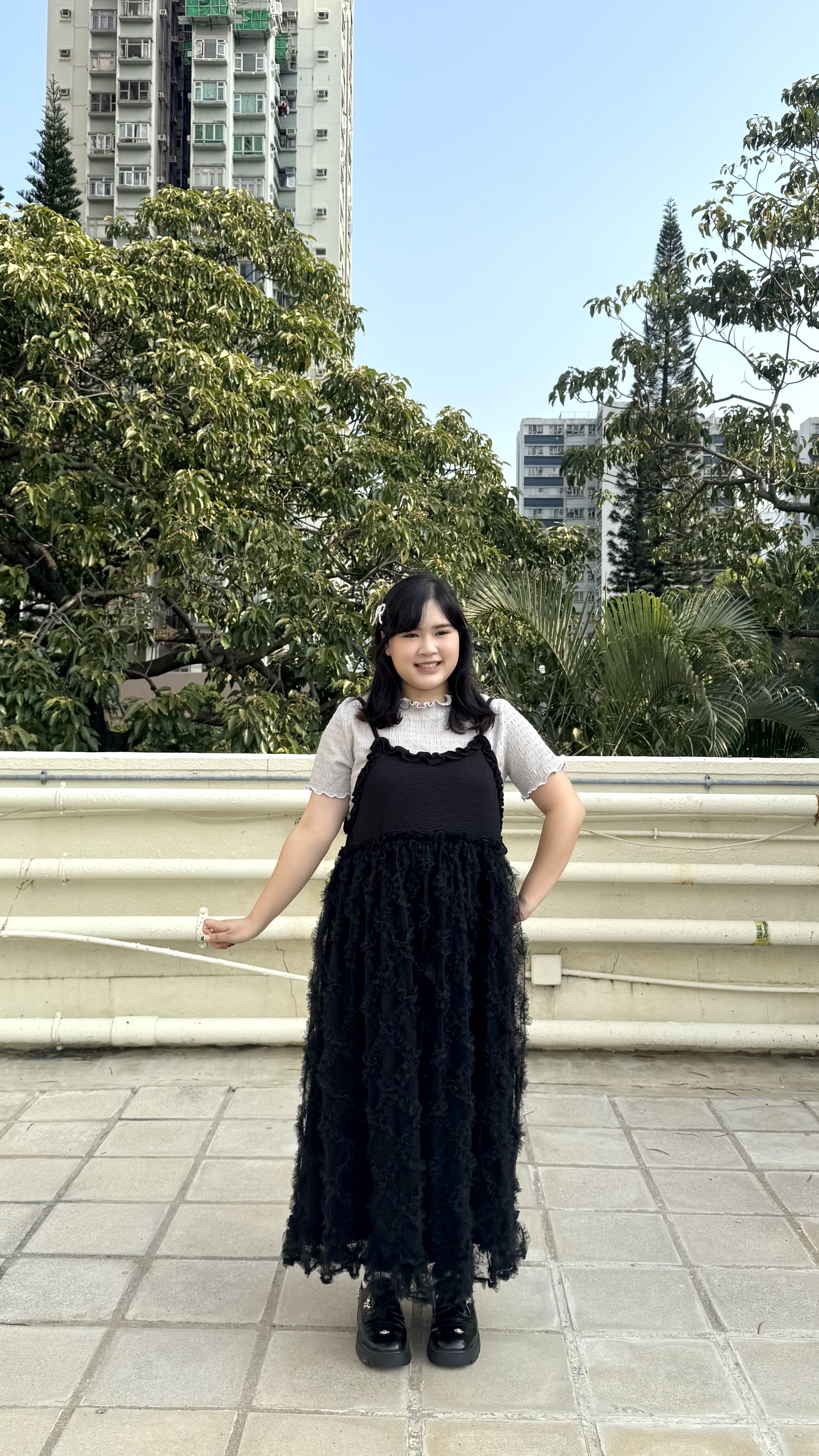 大推！菱格波點拼紗吊帶OPS