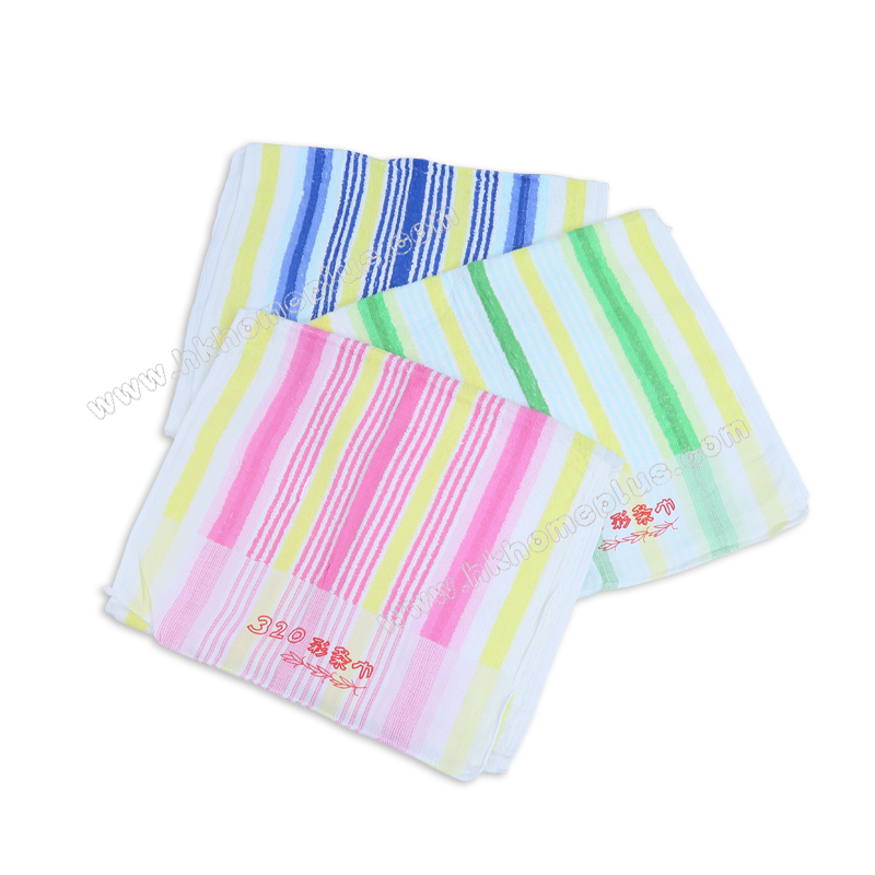 6條裝 彩條毛巾