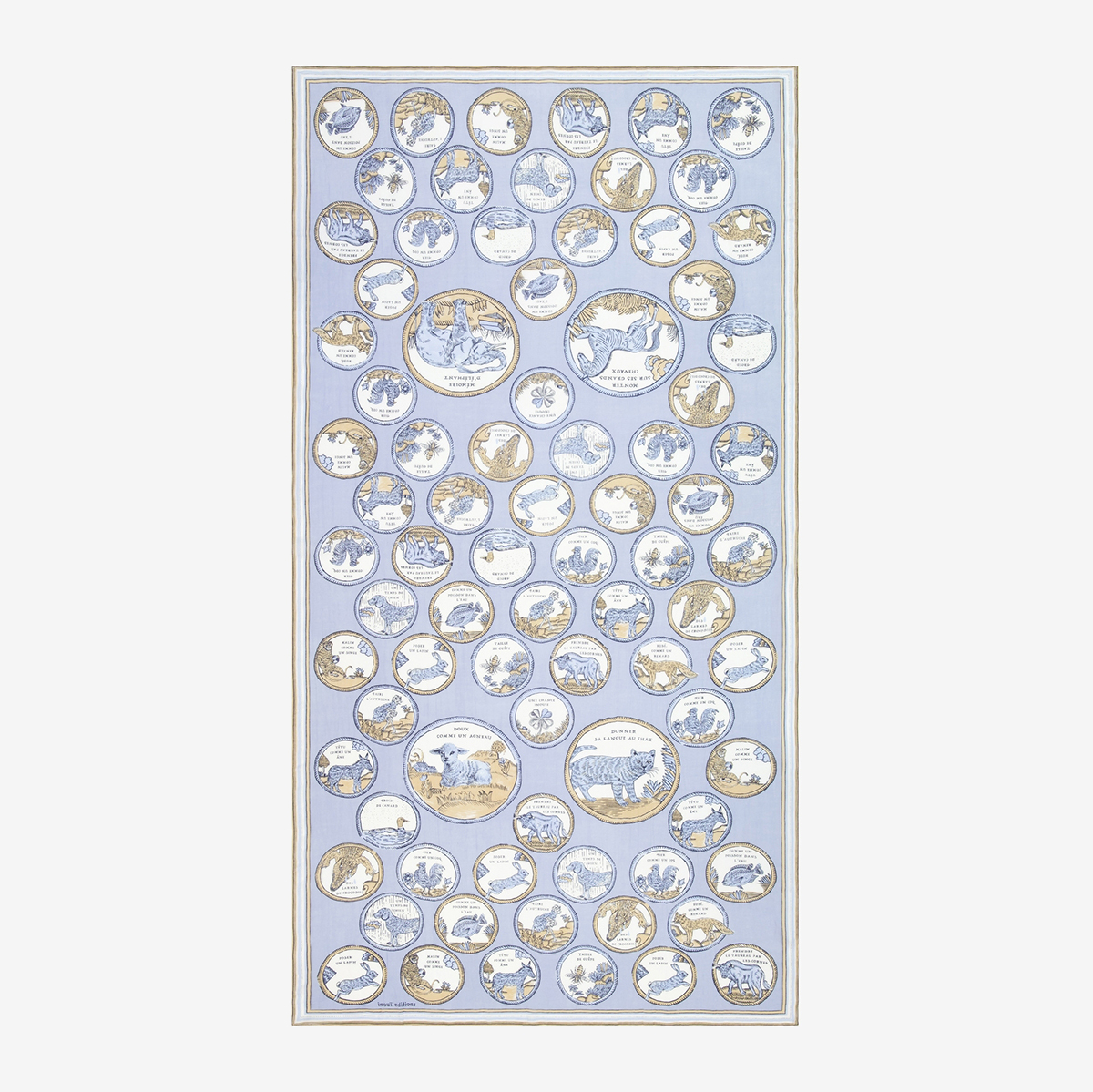CHANCE INOUI 絲棉圍巾100 - 藍
