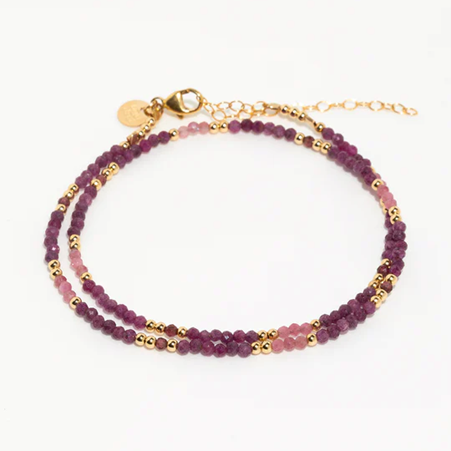 1YA0326-274 [YAY PARIS] Bracelet Queen Necklace Grenadine Laminated Gold #800tpqu1131 (EU)