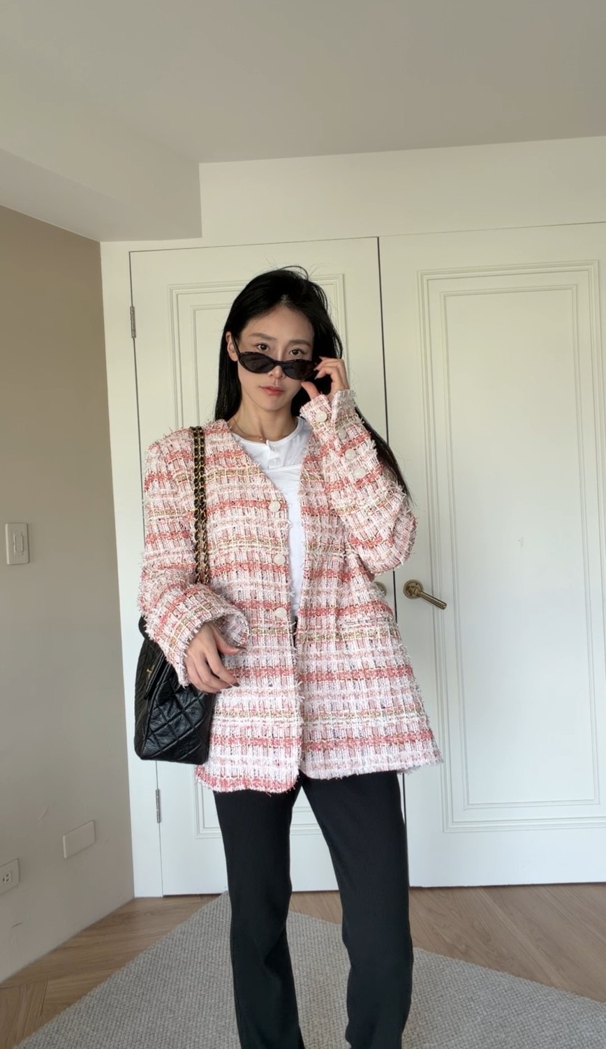 ｜韓國｜小香風格紋外套