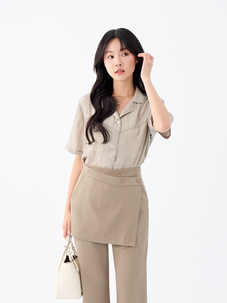 OH!HER 韓系裙簾層次西裝褲套組