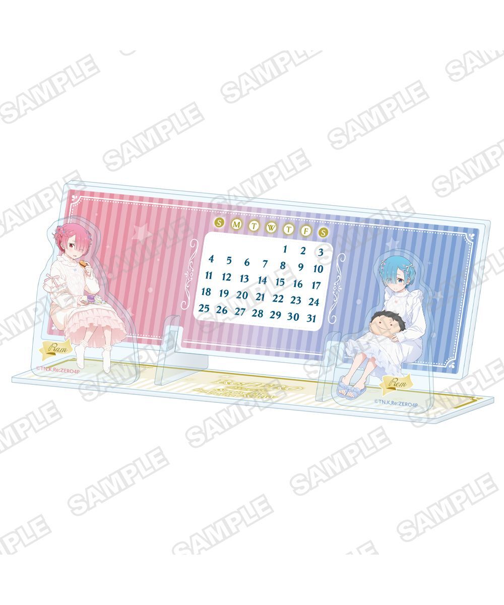 預購-『Re:從零開始的異世界生活』壓克力萬年曆 Re:從零開始拉姆與雷姆的誕生日生活2026ver.【日本進口精品】