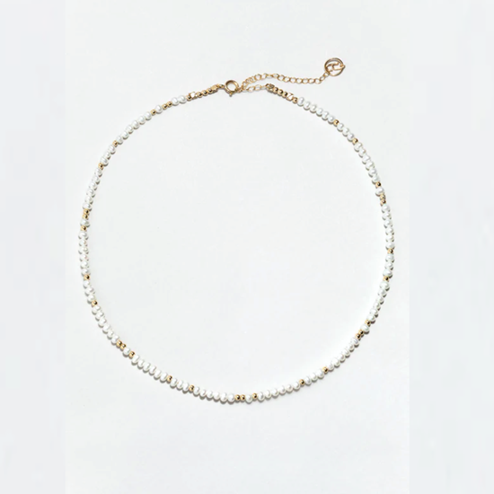 1YA0326-277 [YAY PARIS] Bracelet Queen Necklace Cultured Pearl Laminated Gold #800tpqu101 (EU)