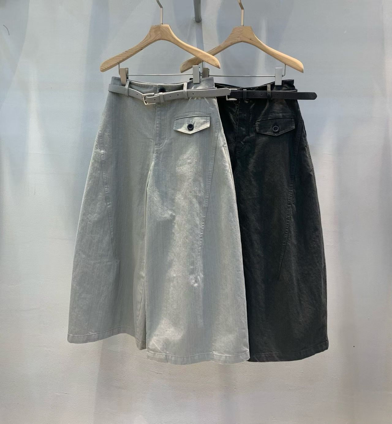 1L6009 反蓋泡泡牛仔褲