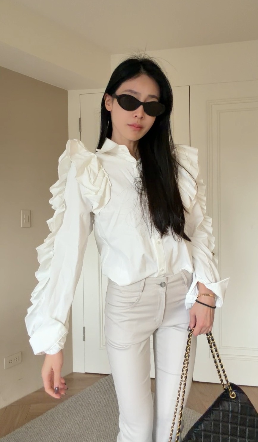 ｜韓國｜法式優雅荷葉邊襯衫*少量現貨*