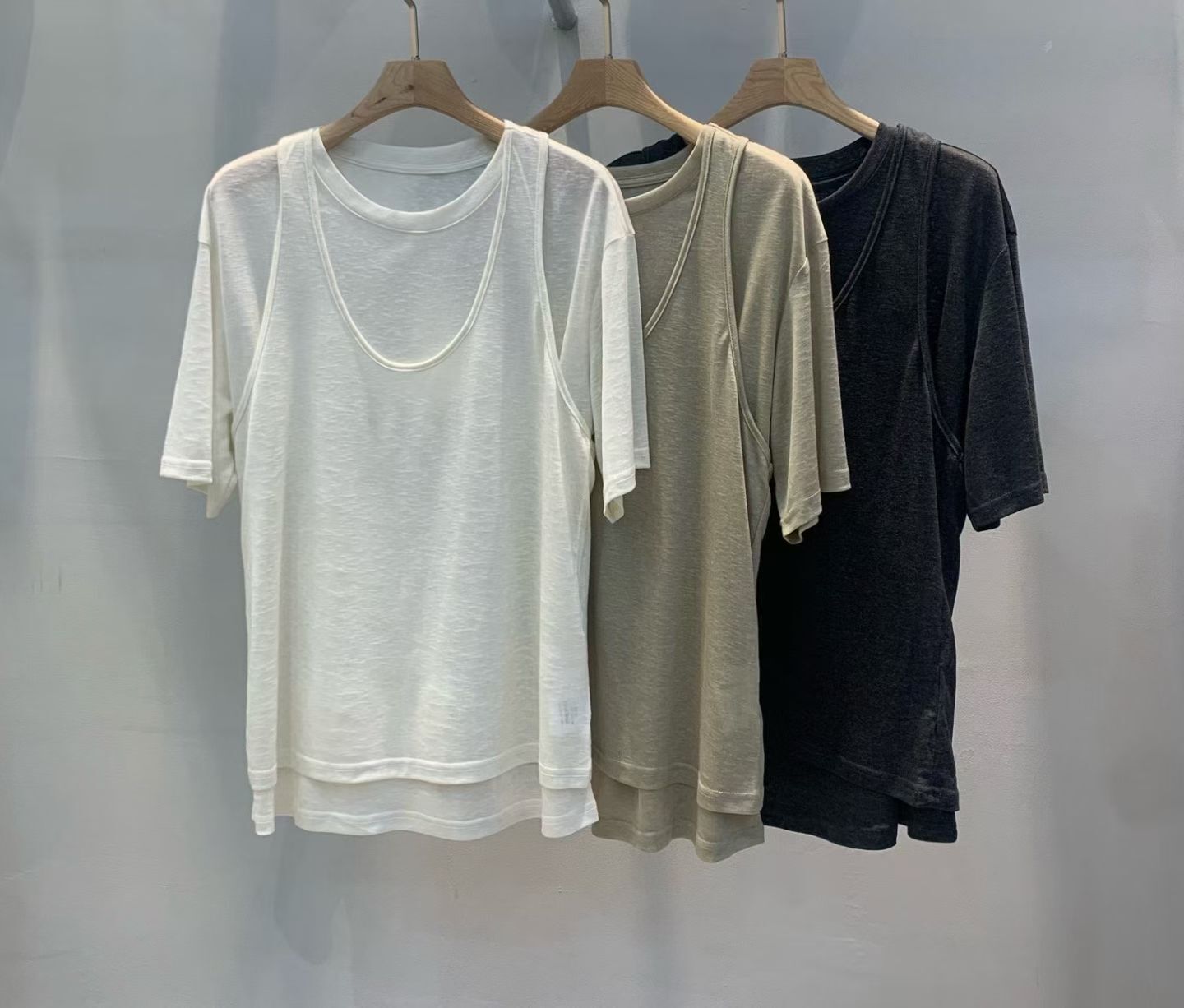 1L6011 兩件式背心疊穿T