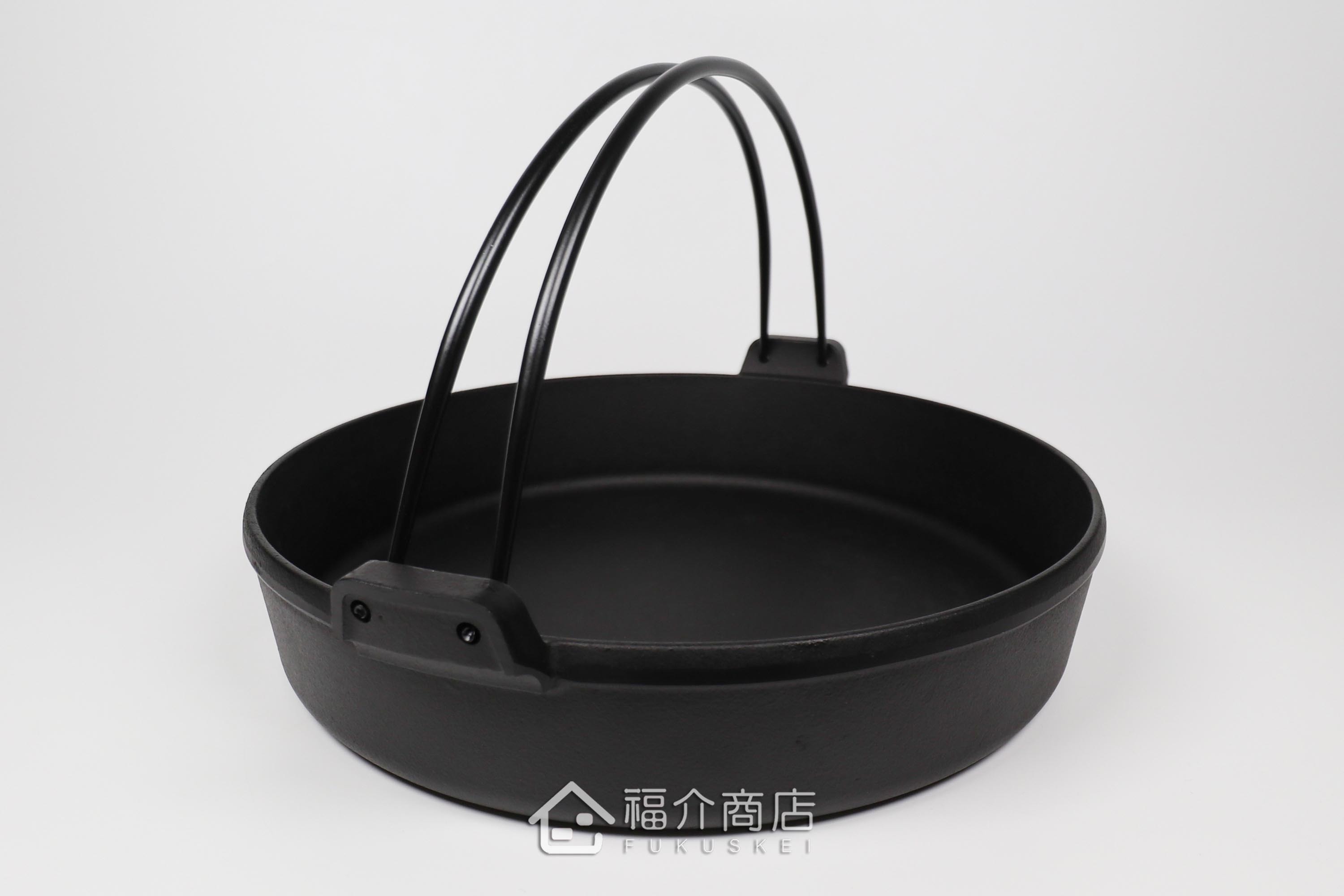有提把26cm煮壽喜燒用的鑄鐵鍋