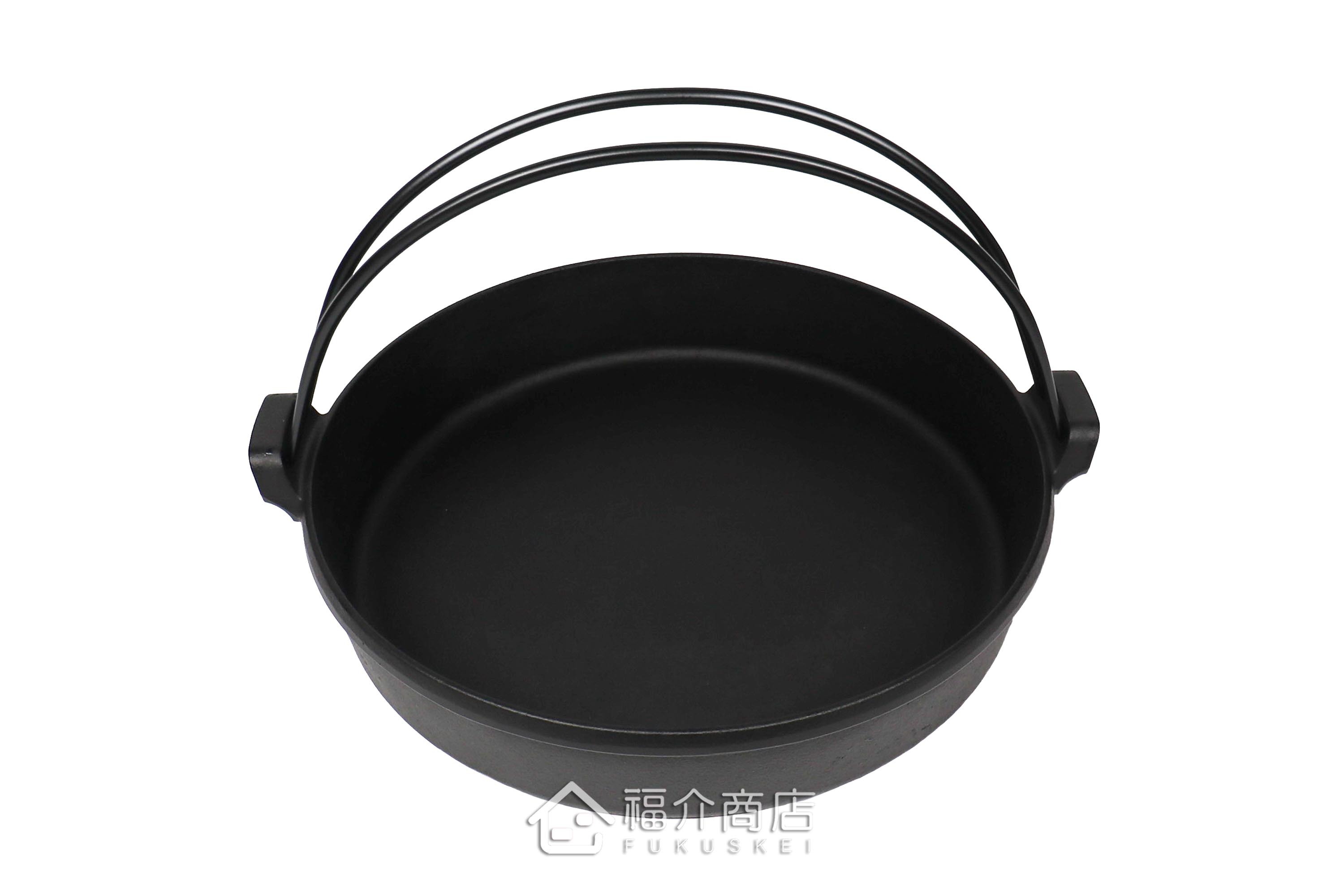 有提把26cm煮壽喜燒用的鑄鐵鍋