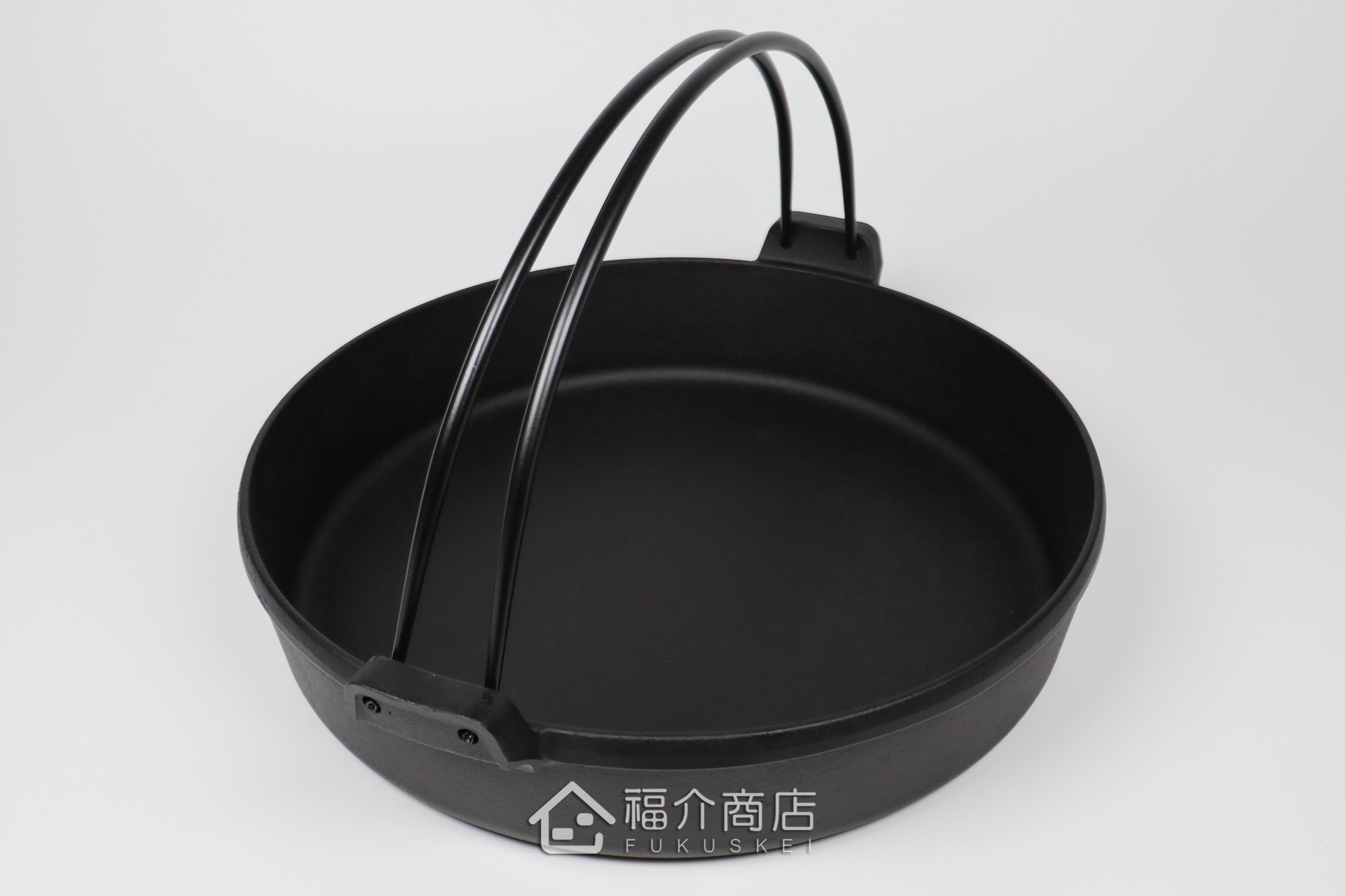 有提把26cm煮壽喜燒用的鑄鐵鍋