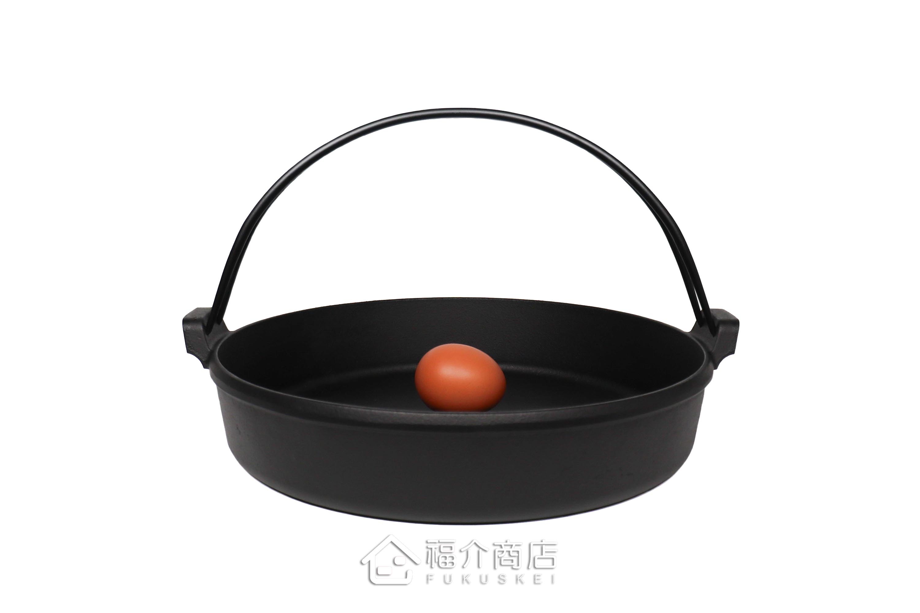 有提把26cm煮壽喜燒用的鑄鐵鍋