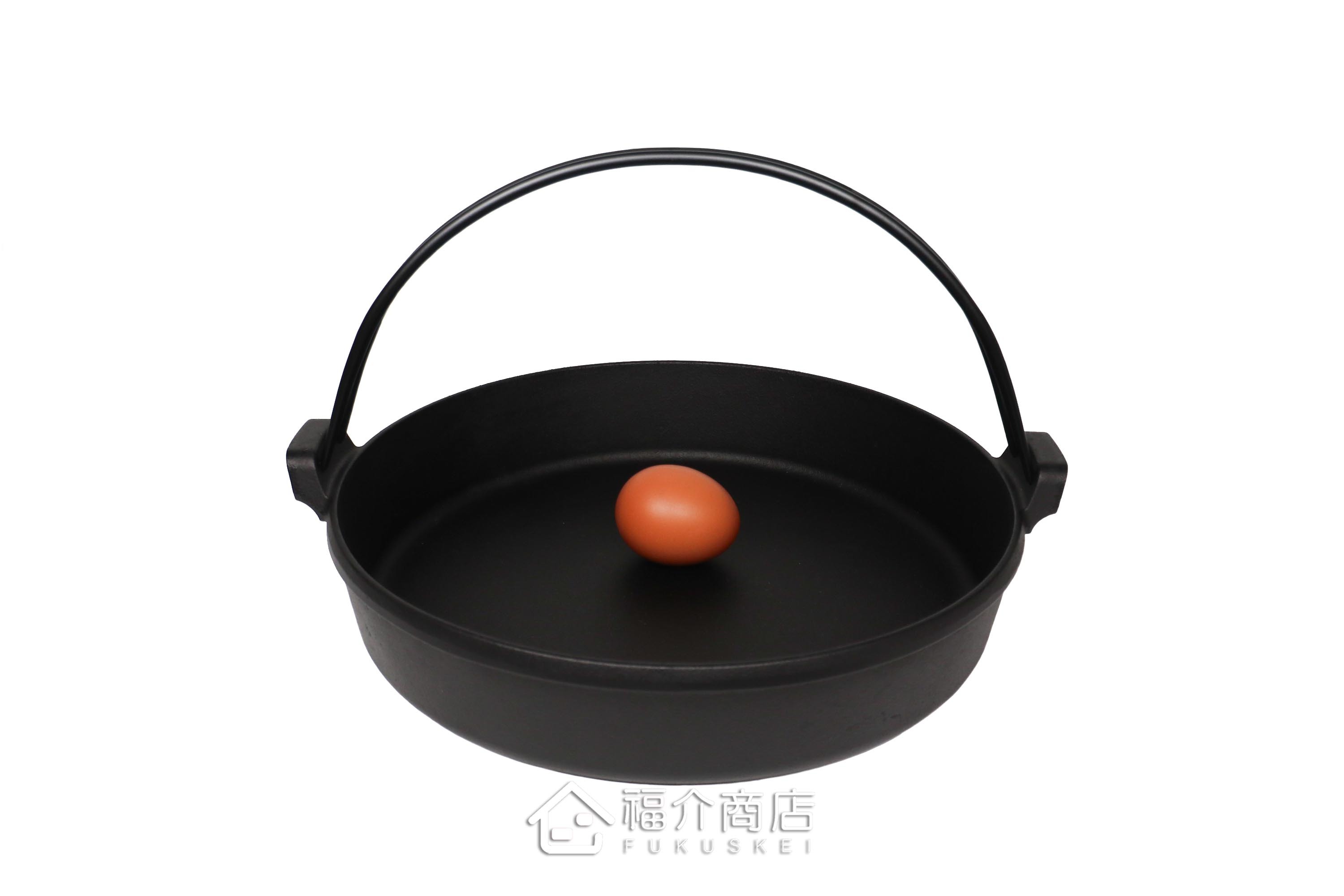 有提把26cm煮壽喜燒用的鑄鐵鍋