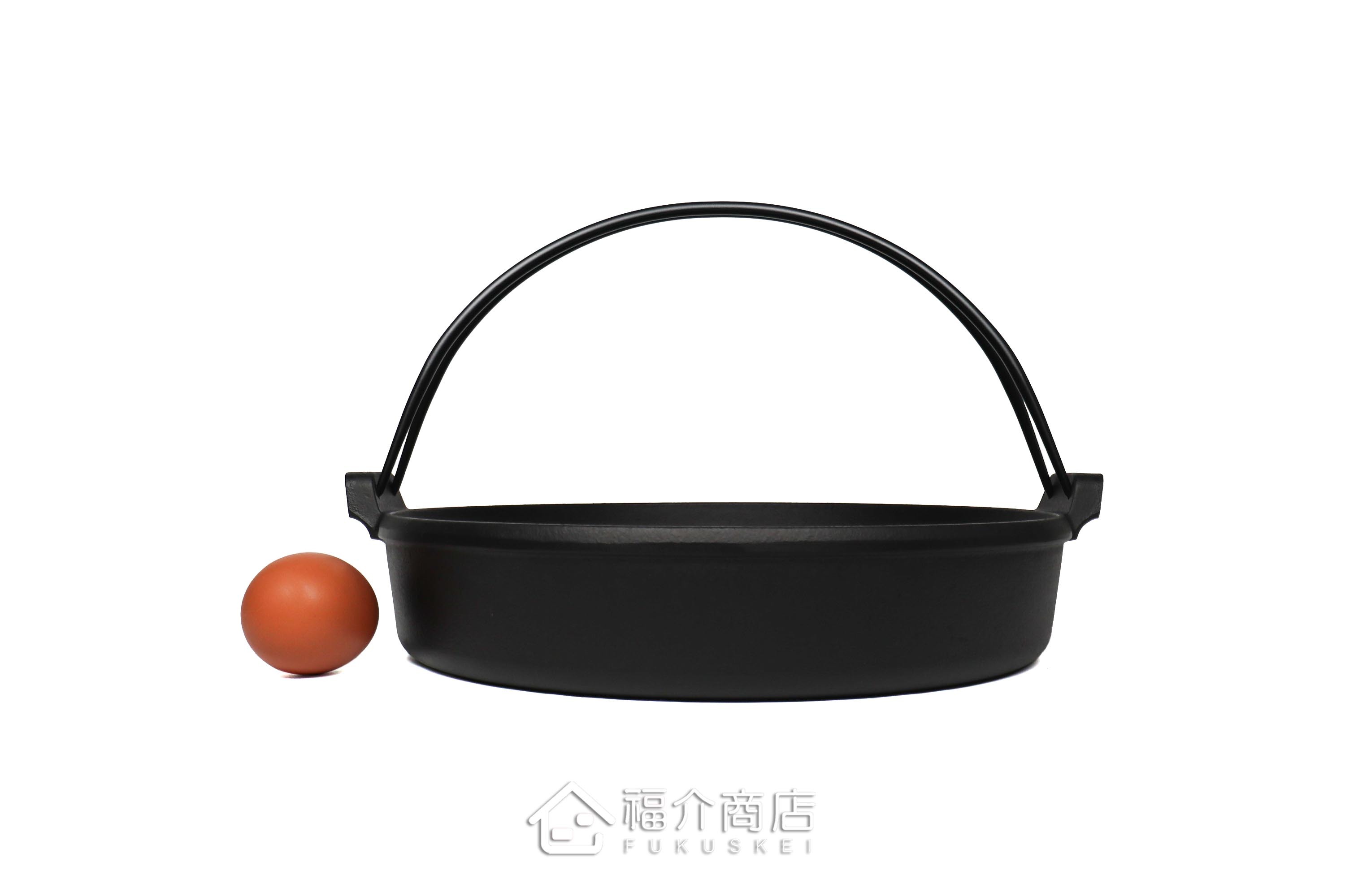 有提把26cm煮壽喜燒用的鑄鐵鍋