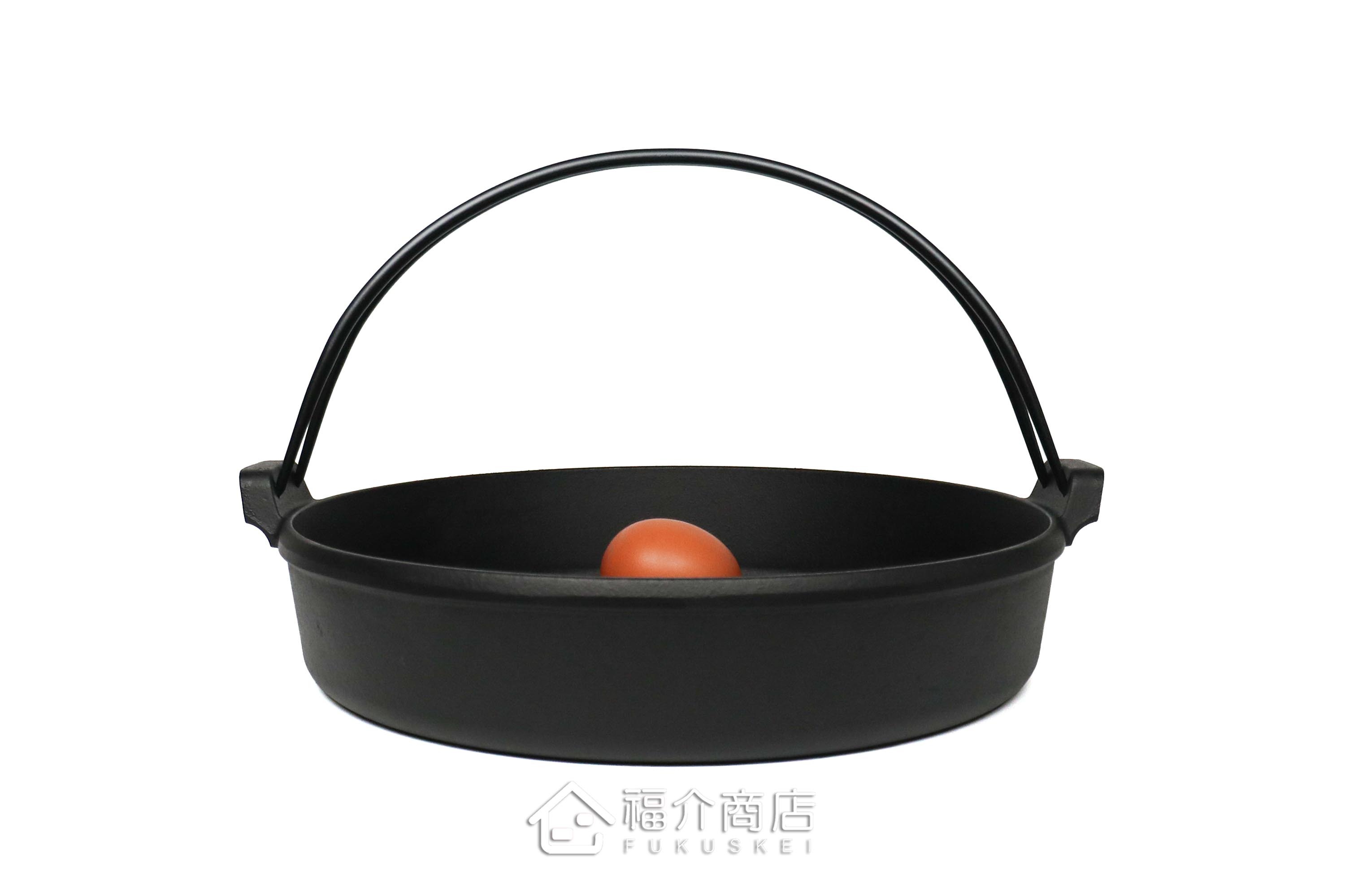 有提把26cm煮壽喜燒用的鑄鐵鍋