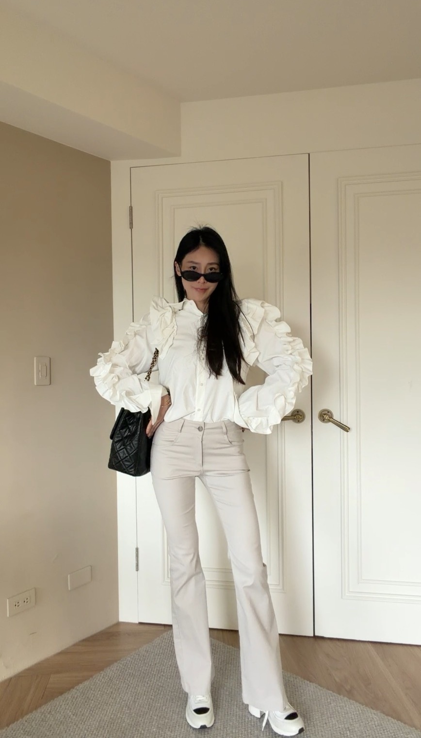 ｜韓國｜長腿濾鏡微喇叭褲