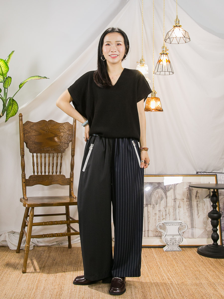 【27/3-29/3限時優惠】前後V領．線仔料TOP