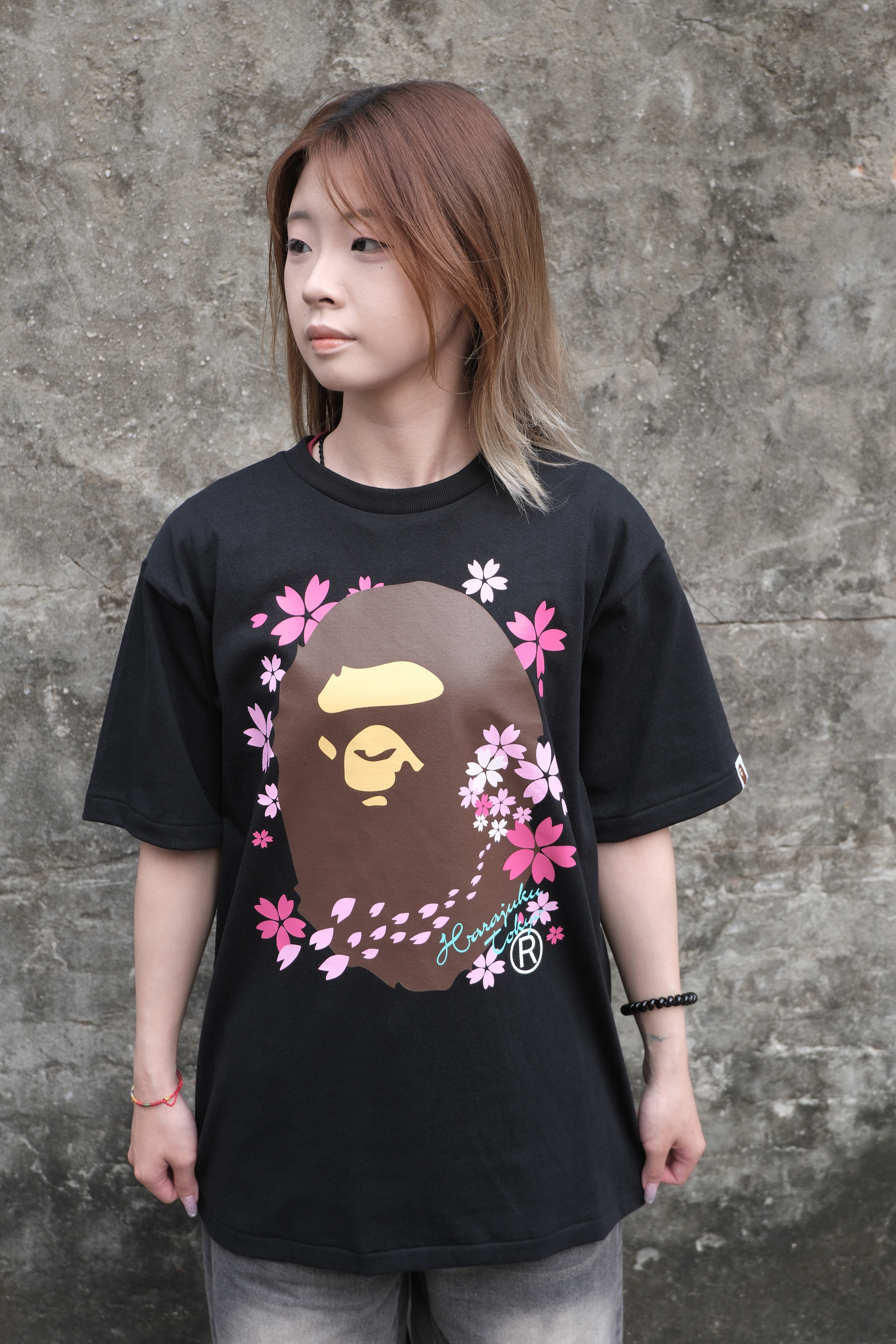 BAPE SS26 櫻花系列 SAKURA APE HEAD 大猿頭 短Tee 1M22110024
