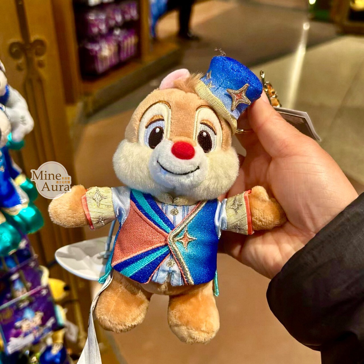 10歲生日慶典 米奇 Mickey 與好友們 紅鼻 蒂蒂 Dale 絨毛 鑰匙圈 吊飾 奇奇蒂蒂 Chip 'n Dale -上海迪士尼樂園