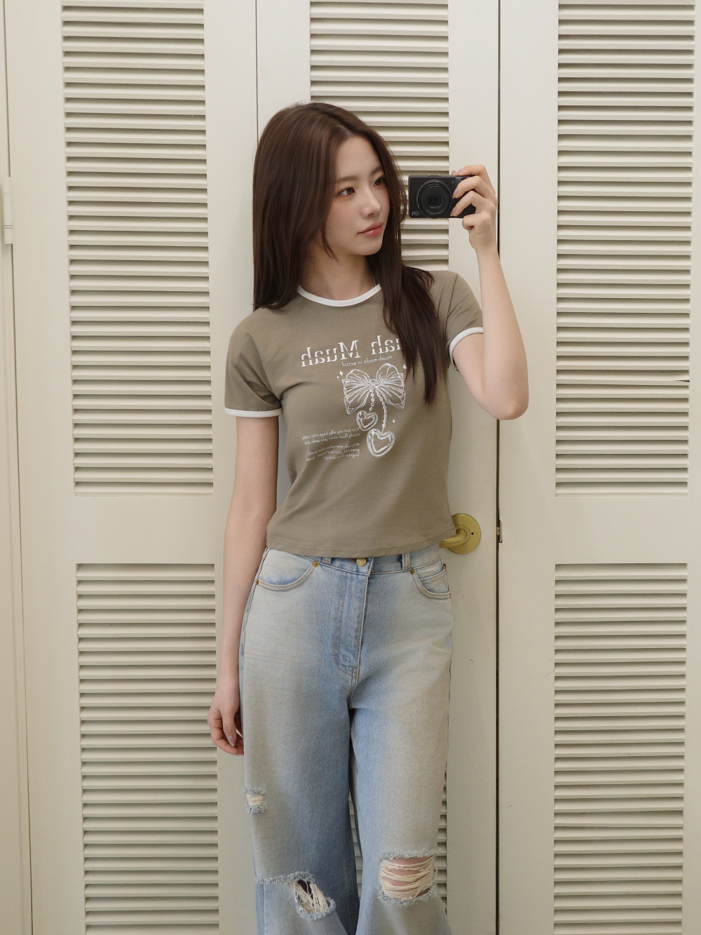 【29.3截單！限時優惠預訂】韓國MUAH MUAH RAGLAN CONTRAST CROP HALF T-SHIRT（3色）