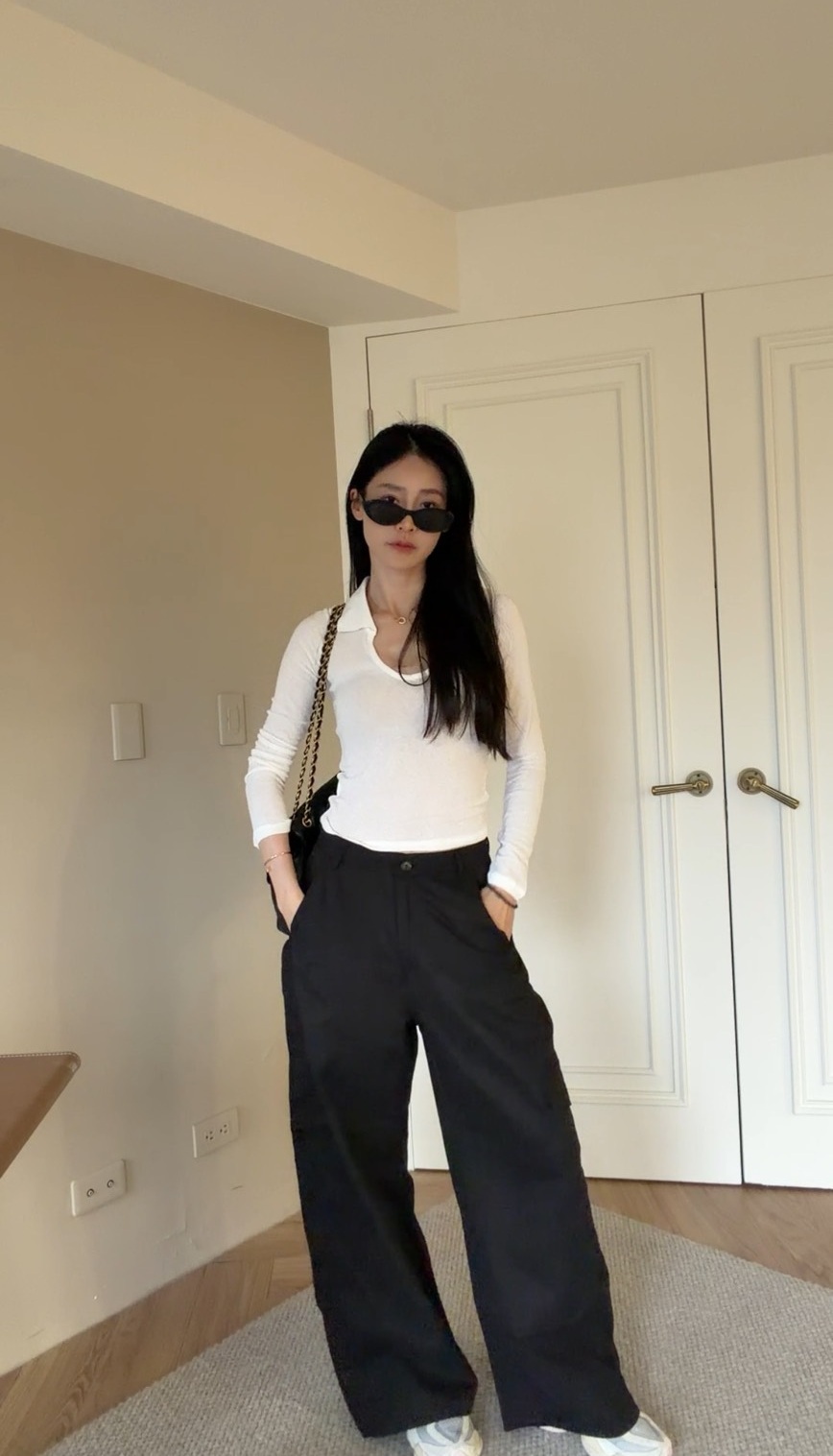 ｜韓國｜超修飾寬工裝褲