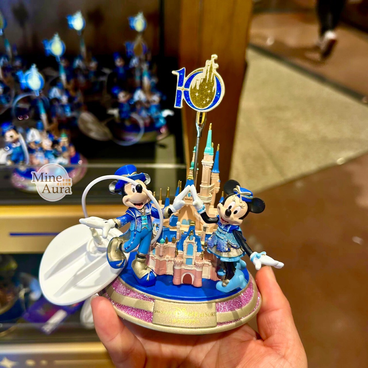 10歲生日慶典 米奇 Mickey 與好友們 城堡 造型 發光 相片夾 擺飾品 -上海迪士尼樂園