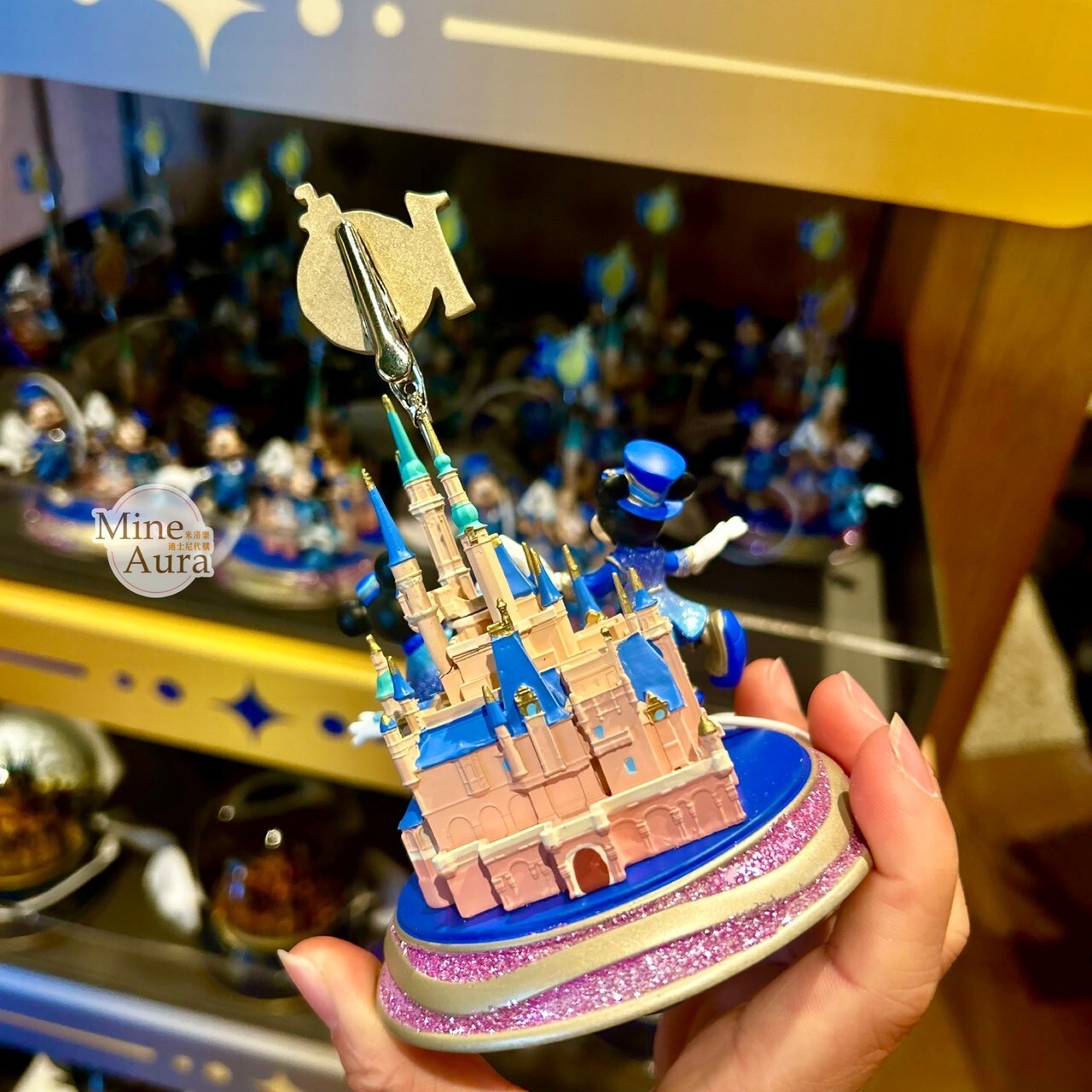 10歲生日慶典 米奇 Mickey 與好友們 城堡 造型 發光 相片夾 擺飾品 -上海迪士尼樂園