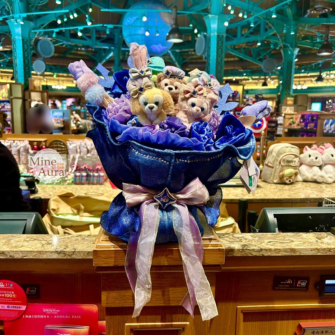 10歲生日慶典 達菲 Duffy 與好友們 絨毛 造型 花束 -上海迪士尼樂園