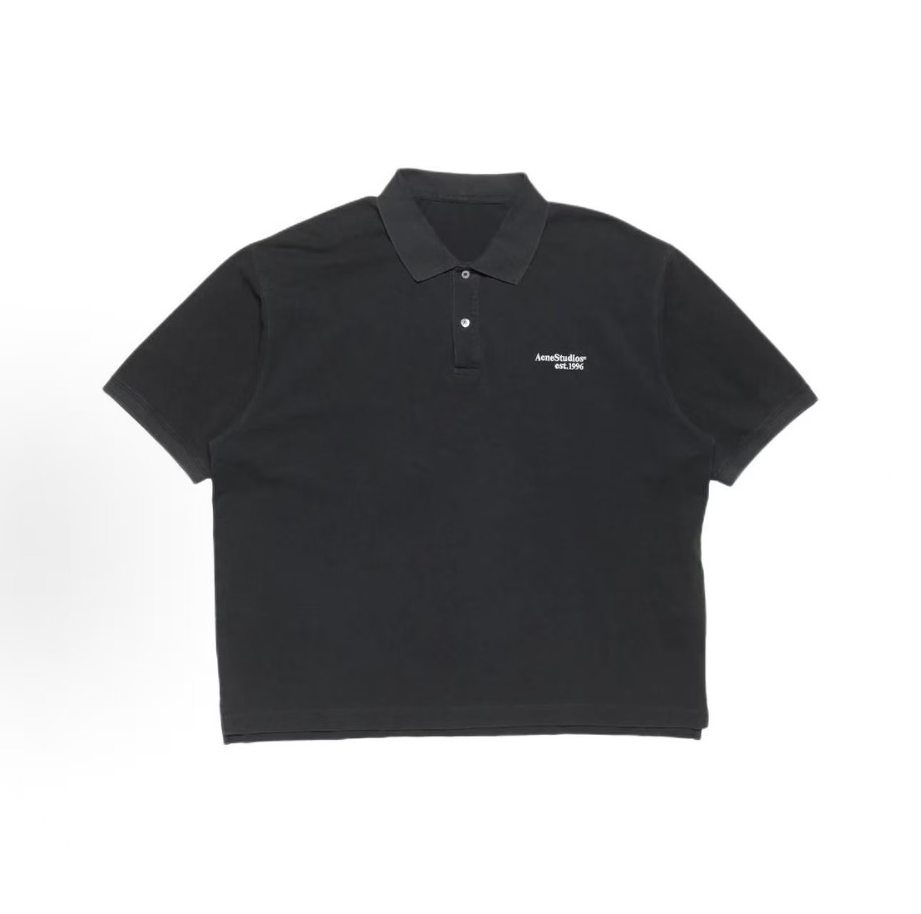 Acne studios 左胸刺繡LOGO寬鬆版POLO短T