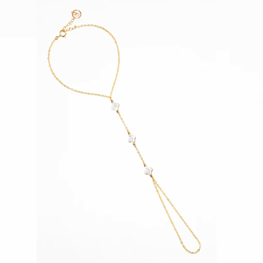 1YA0326-283 [YAY PARIS] Swan Hand Jewel Mother Of Pearl Laminated Gold #130insw102 (EU)