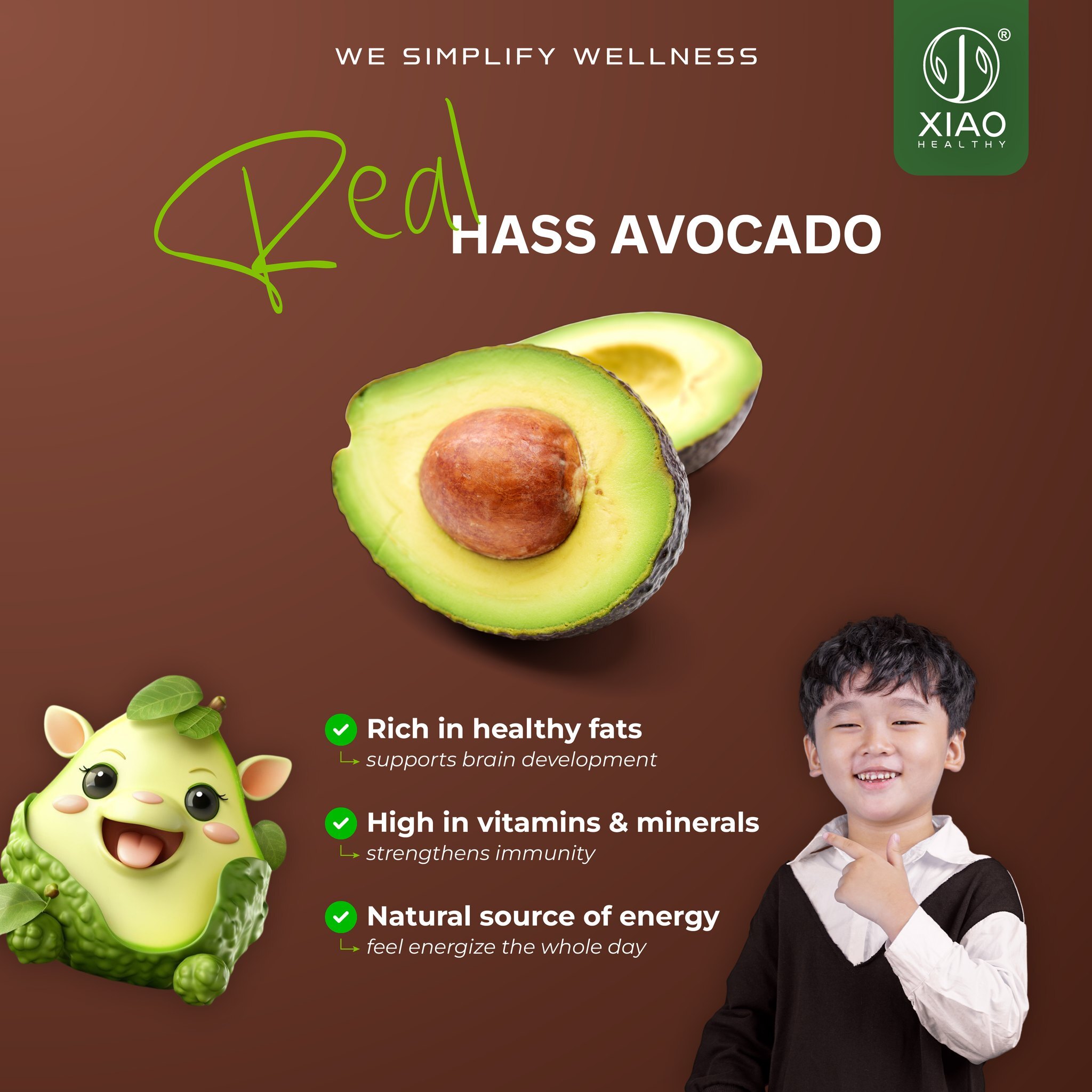 XIAO HEALTHY -  純可可牛油果豆奶 30g x 15包