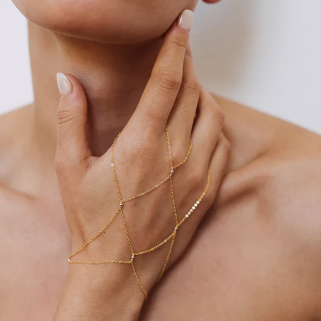 1YA0326-285 [YAY PARIS] Mitaine Hand Jewelry Laminated Gold #22AHK-130mrcn100 (EU)