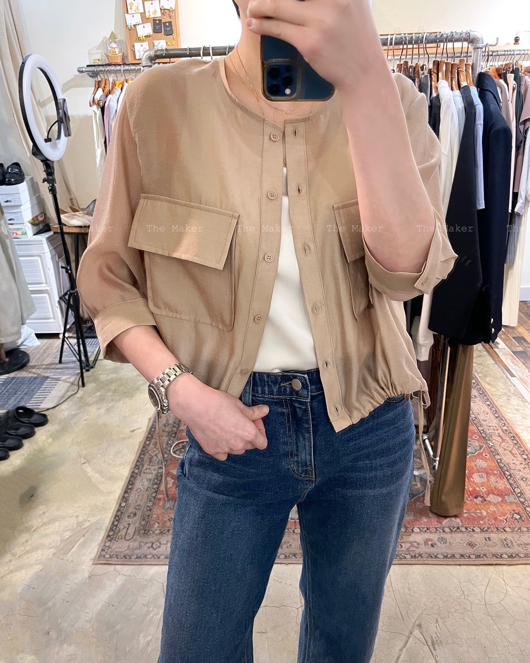 ✨ 顯白光澤透膚感恤衫 ✨