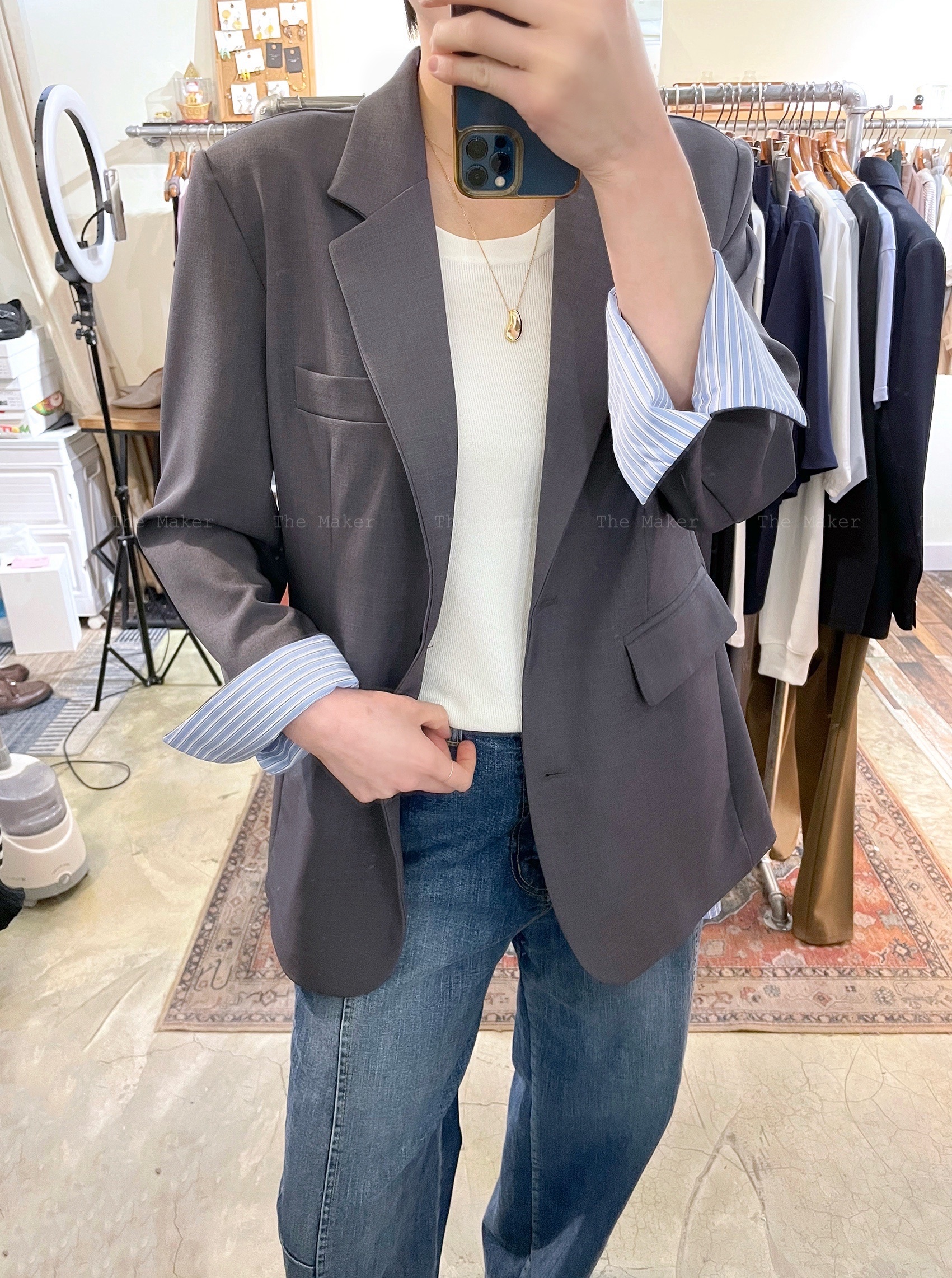 🥂 型格假兩件西裝褸 🥂