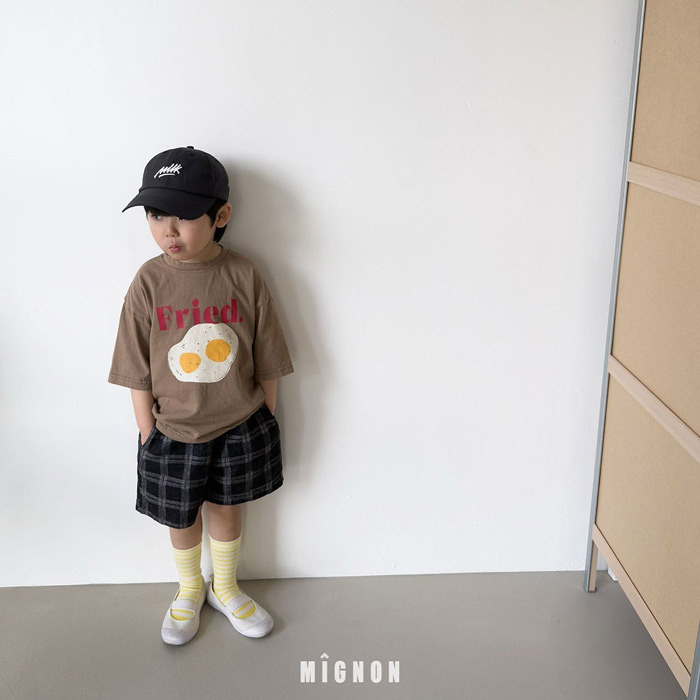 正韓夏mignon 兩色棋盤格短褲