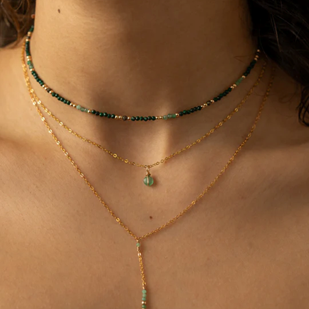 1YA0326-290 [YAY PARIS] Mini Stella Pendant Aventurine Laminated Gold #24SSC-901pdennn131 (EU)