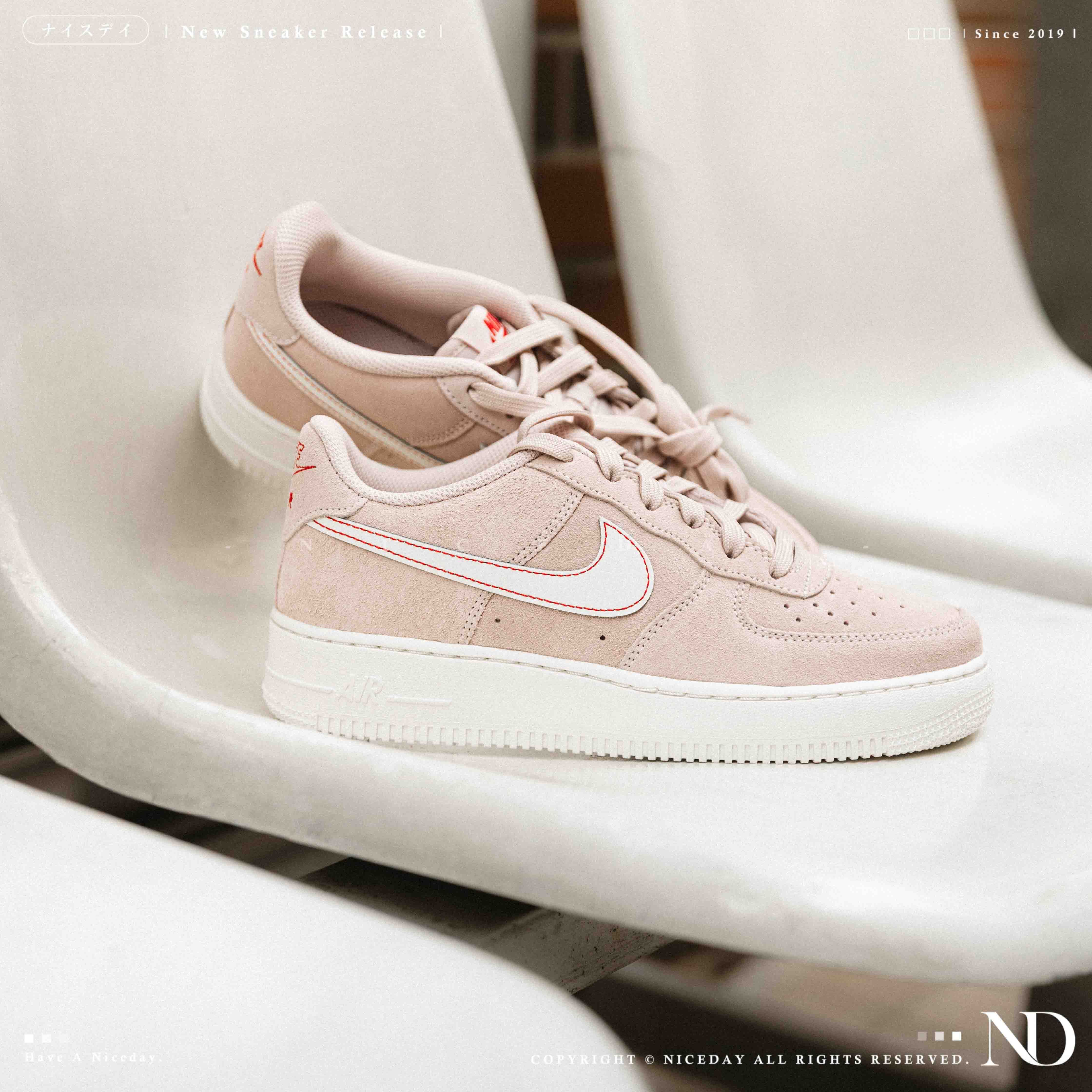 NICEDAY 現貨 Air Force 1 LV8 1 GS 大童 粉紅 白 梅花 粉 女鞋 IB5688-600