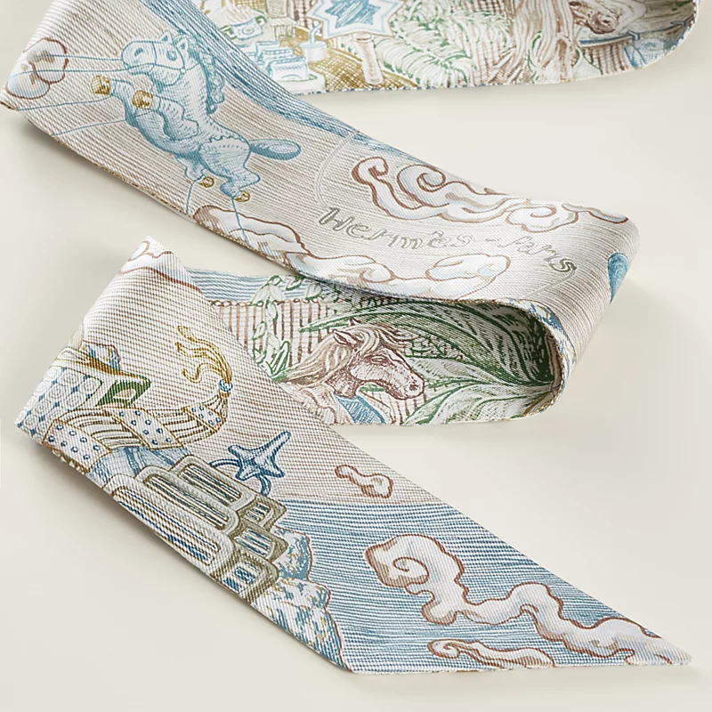 HERMES City of Light Twilly bleu glacier / kaki / beige