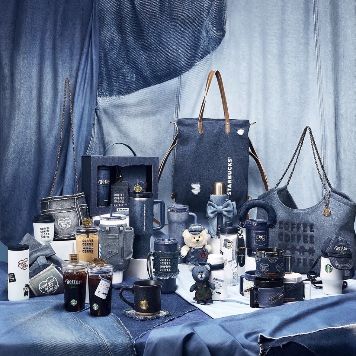 『代購商品』STARBUCKS 星巴克 丹寧星咖 限量 隨行杯 保溫杯 吸管杯