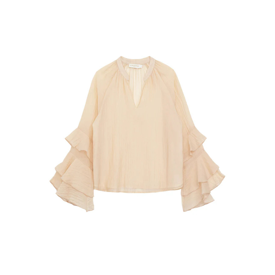 1LP0327-019 [LA PETITE ETOILE] Blouse Brieta Poudre #BRIETA-B102611U4A/41-POUDRE (EU)