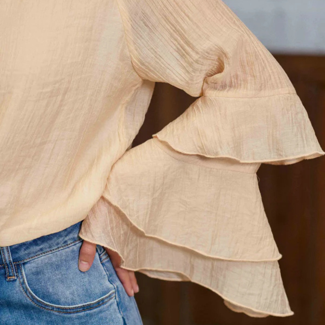 1LP0327-019 [LA PETITE ETOILE] Blouse Brieta Poudre #BRIETA-B102611U4A/41-POUDRE (EU)