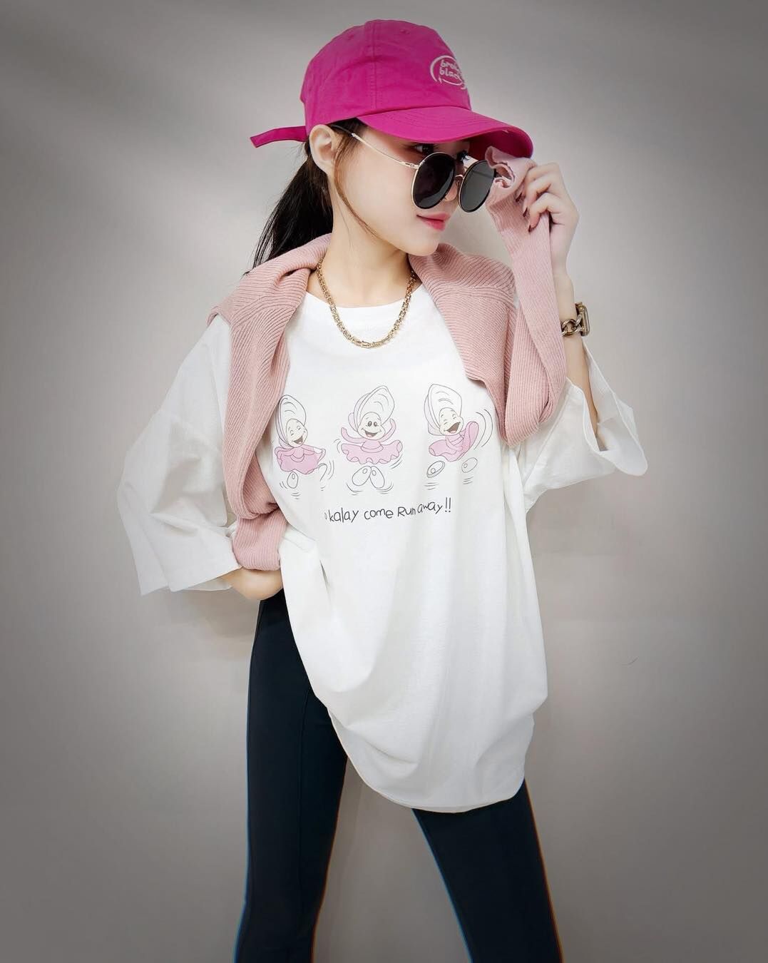 【敲可愛的牡蠣寶寶設計棉tee】（現貨）