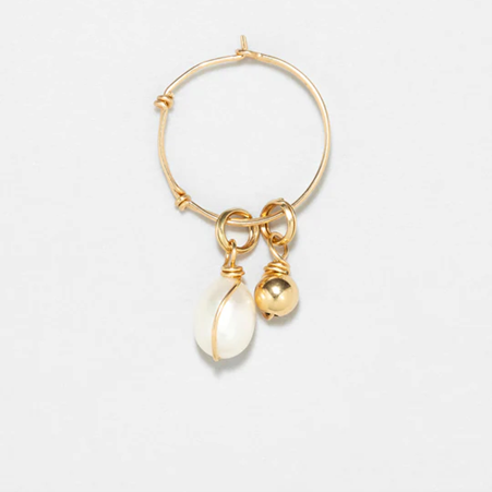1YA0326-297 [YAY PARIS] Charm Pendant Intertwined Cultured Pearl #24AHC-901pdengd101 (EU)