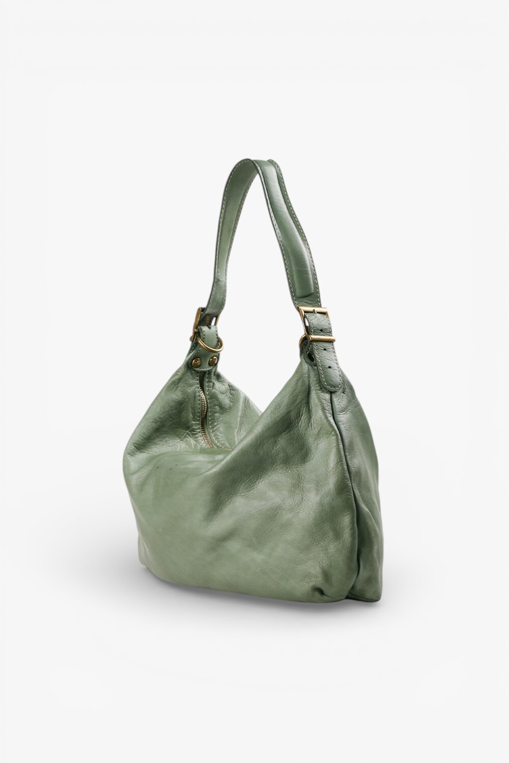 Ana 極簡方型側背包 淺綠