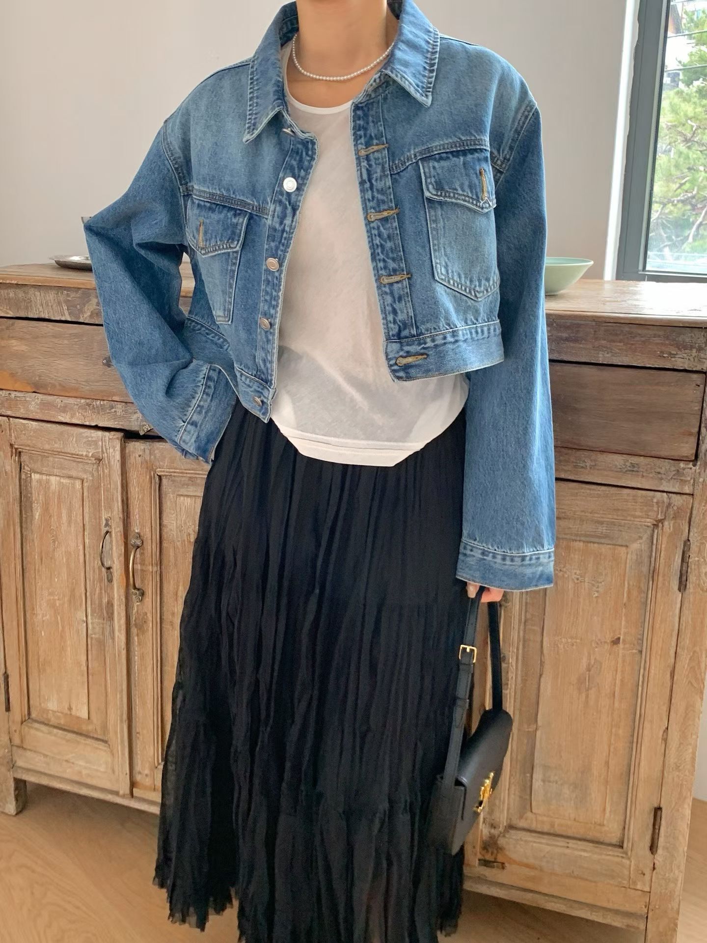 1L6013 短版牛仔外套